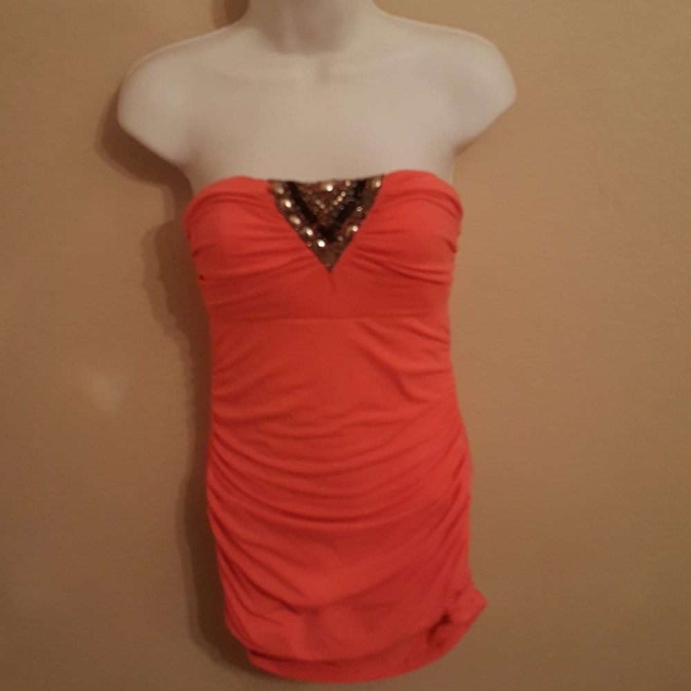 Rose shirt with bling (might be a mini dress)